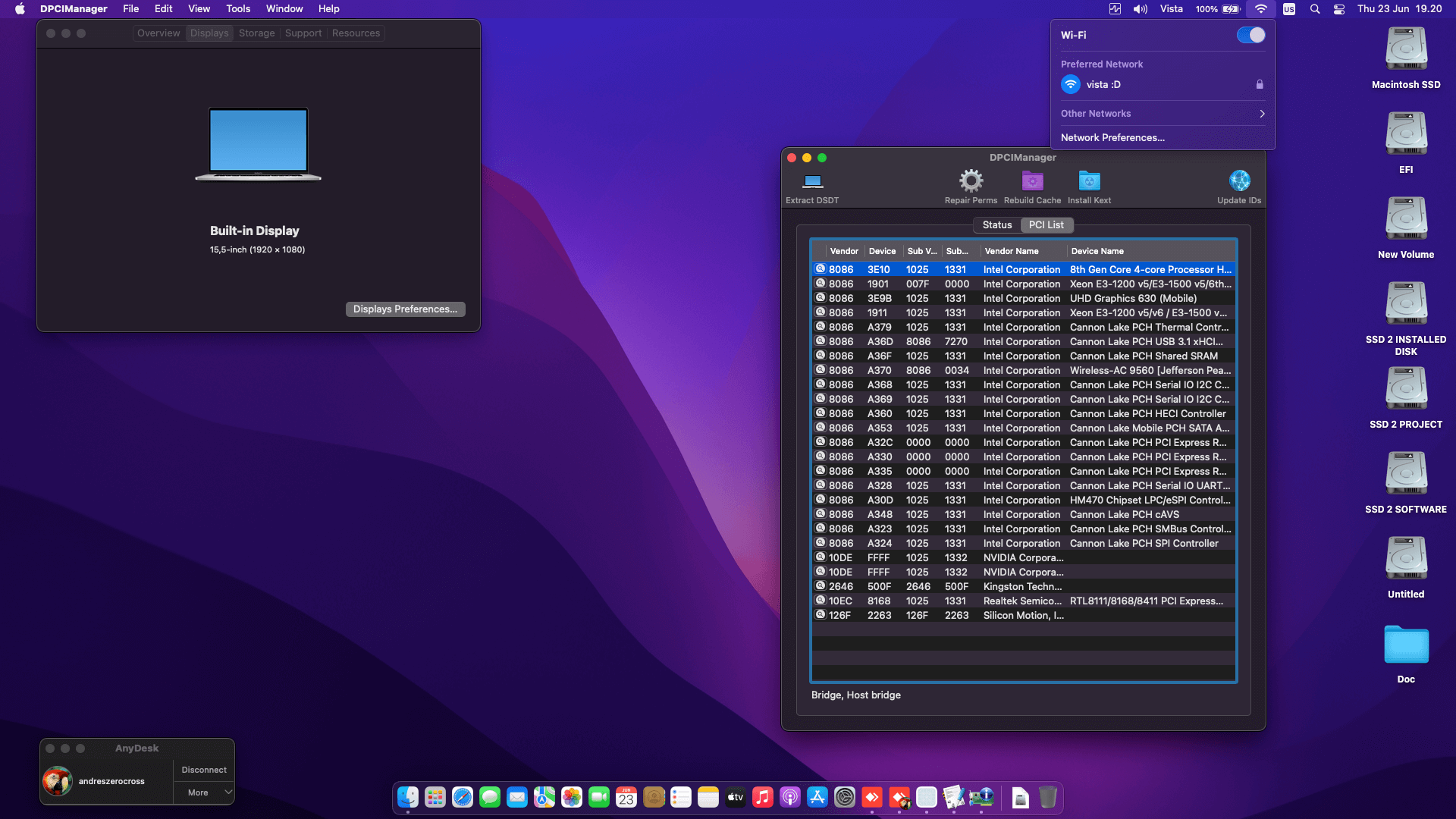 Acer Nitro 5 AN515 54 59CA [CoffeeLake   Intel UHD 630 + I2C]   OpenCore 2